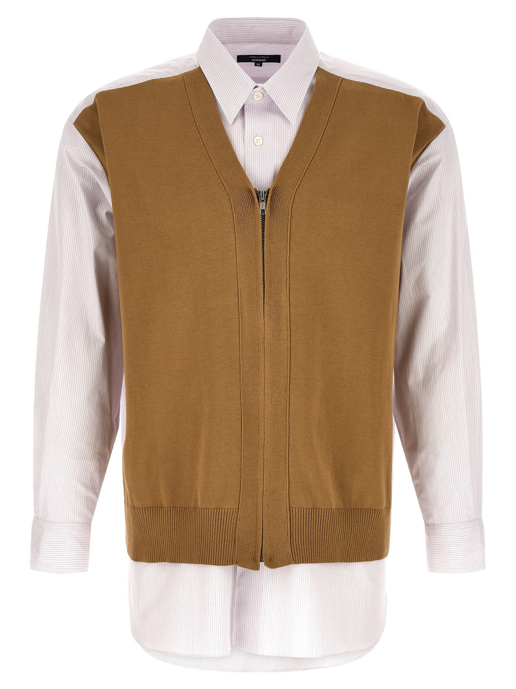 Comme Des Garҫons Homme Cardigan Insert Shirt Gold