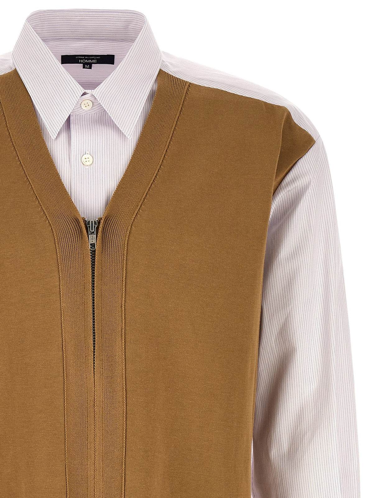 Comme Des Garҫons Homme Cardigan Insert Shirt Gold