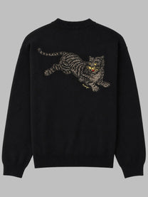 Kenzo Men's Cardigan Jumping Tiger Black