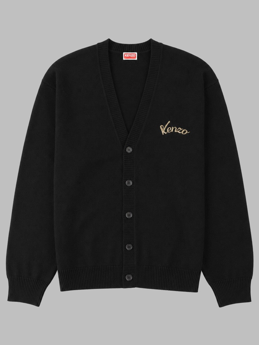 Kenzo Men's Cardigan Jumping Tiger Black