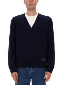 A.P.C Men's Cardigan Kenny Blue