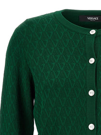 Versace Cardigan Pattern Green