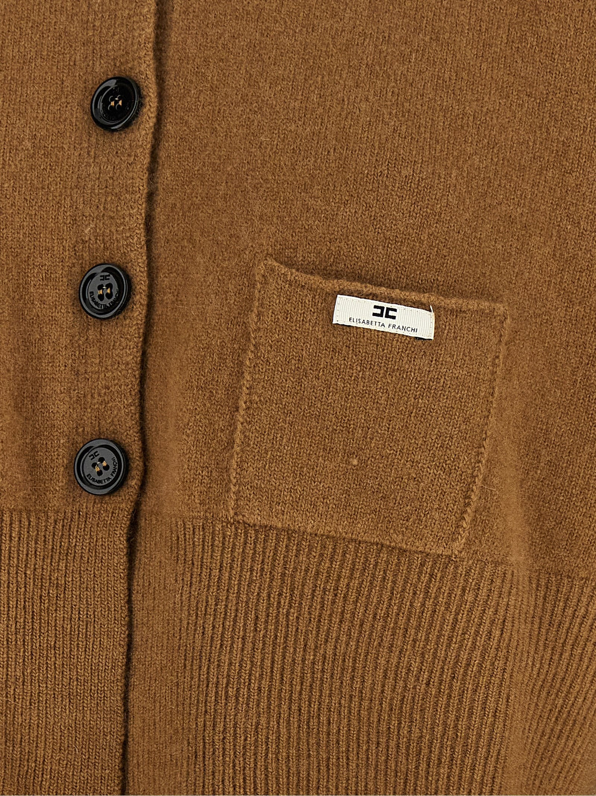 Elisabetta Franchi Cardigan Tricot Brown, view 4