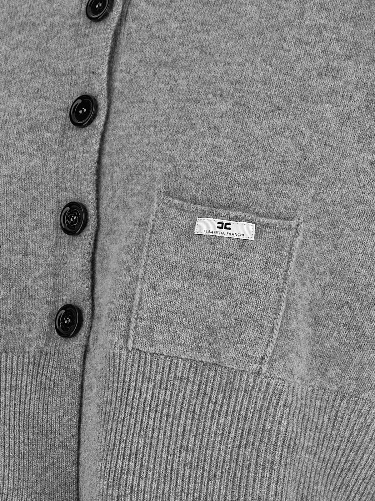 Elisabetta Franchi Cardigan Tricot Grey, view 4