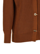 Elisabetta Franchi Cardigan Tricot Brown, view 4