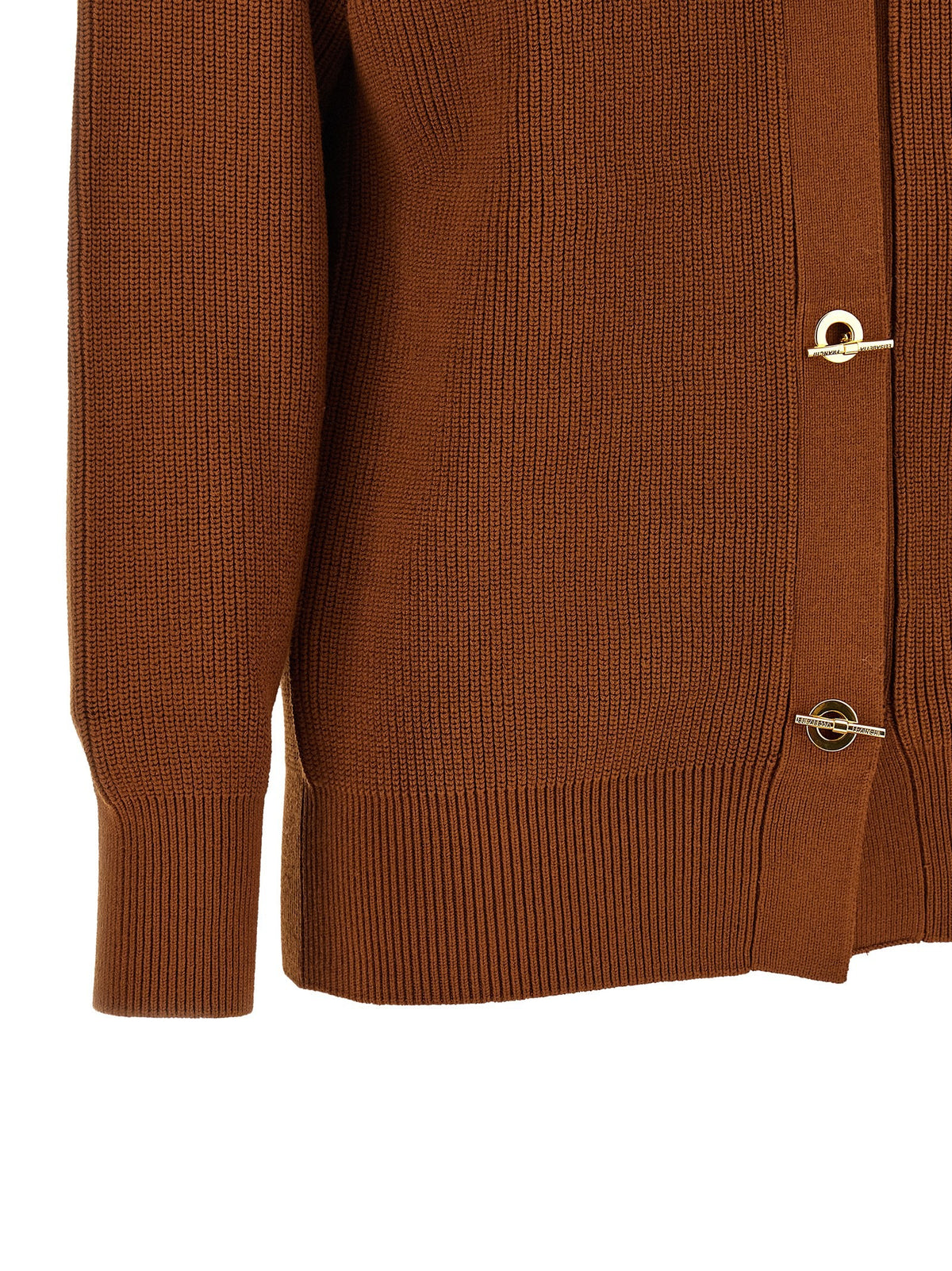 Elisabetta Franchi Cardigan Tricot Brown, view 4
