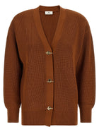Elisabetta Franchi Cardigan Tricot Brown