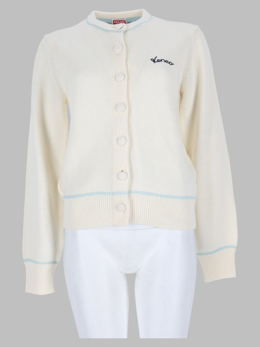 Kenzo Women's Cardigan Varsity White