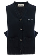 Miu Miu Cardigan Vest Blue