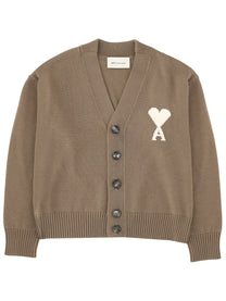Ami Paris Unisex Cardigan Beige