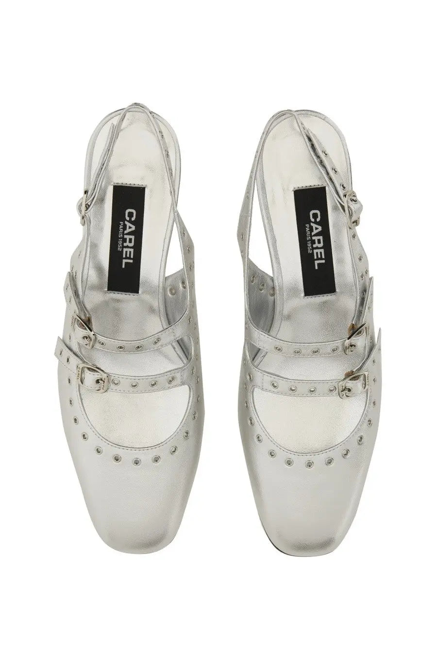 Carel Paris Women's Mary Jane Slingback Queen Silver, view 5