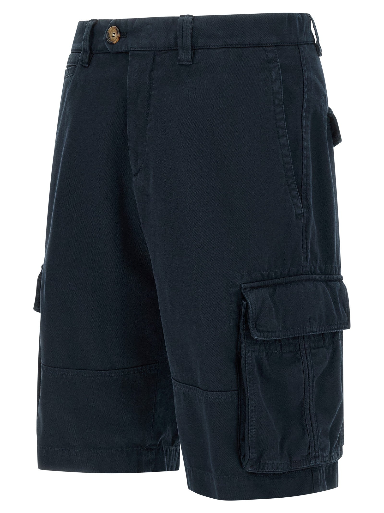Brunello Cucinelli Cargo Bermuda Shorts Blue