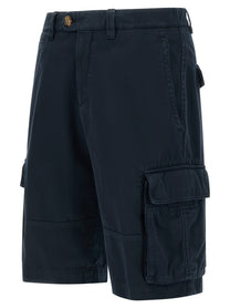 Brunello Cucinelli Cargo Bermuda Shorts Blue