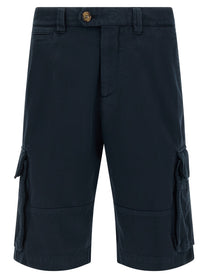 Brunello Cucinelli Cargo Bermuda Shorts Blue