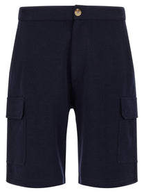 Brunello Cucinelli Cargo Bermuda Shorts Blue