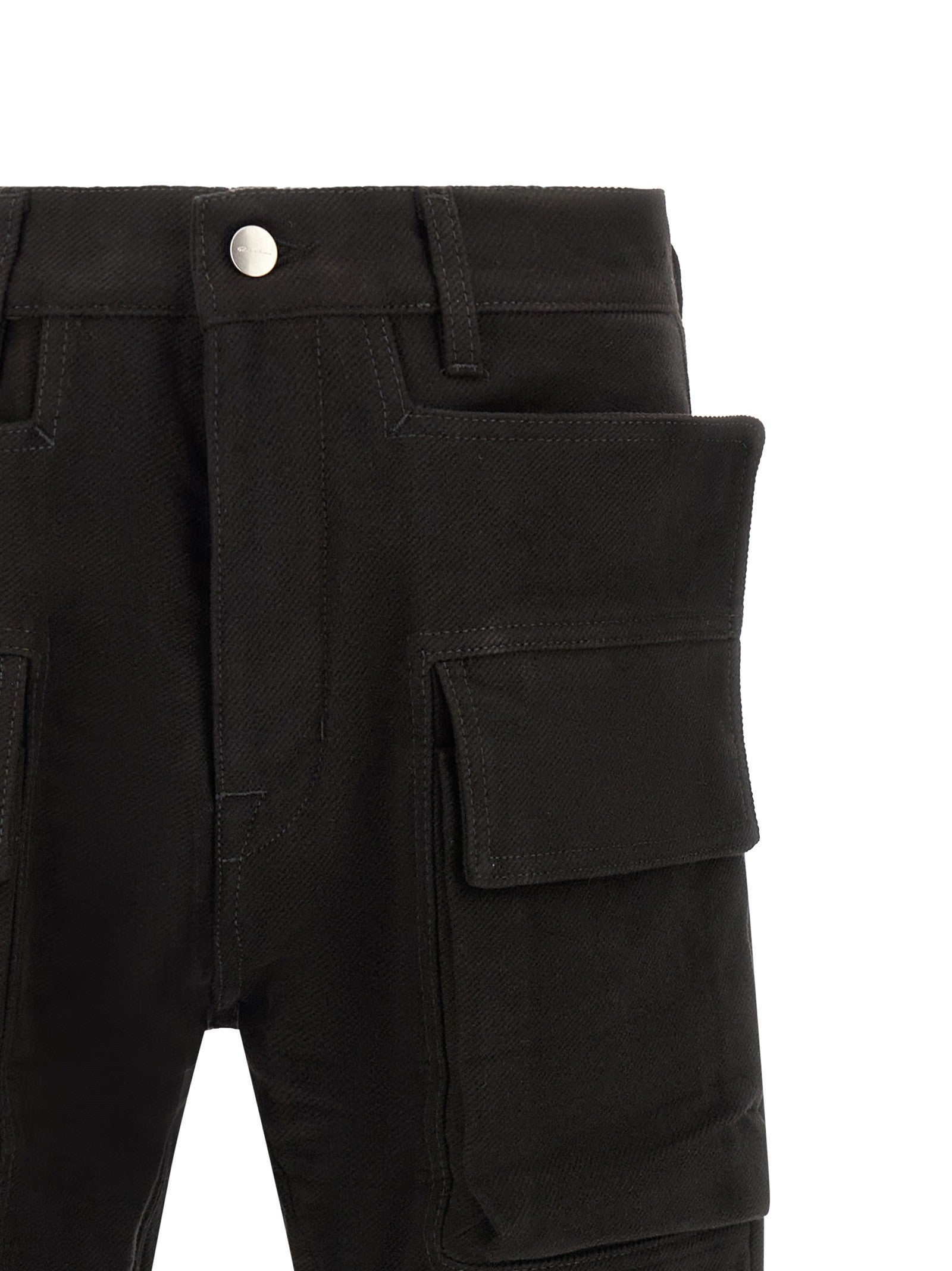Rick Owens Cargo Bolan Cutoffs Pants Black