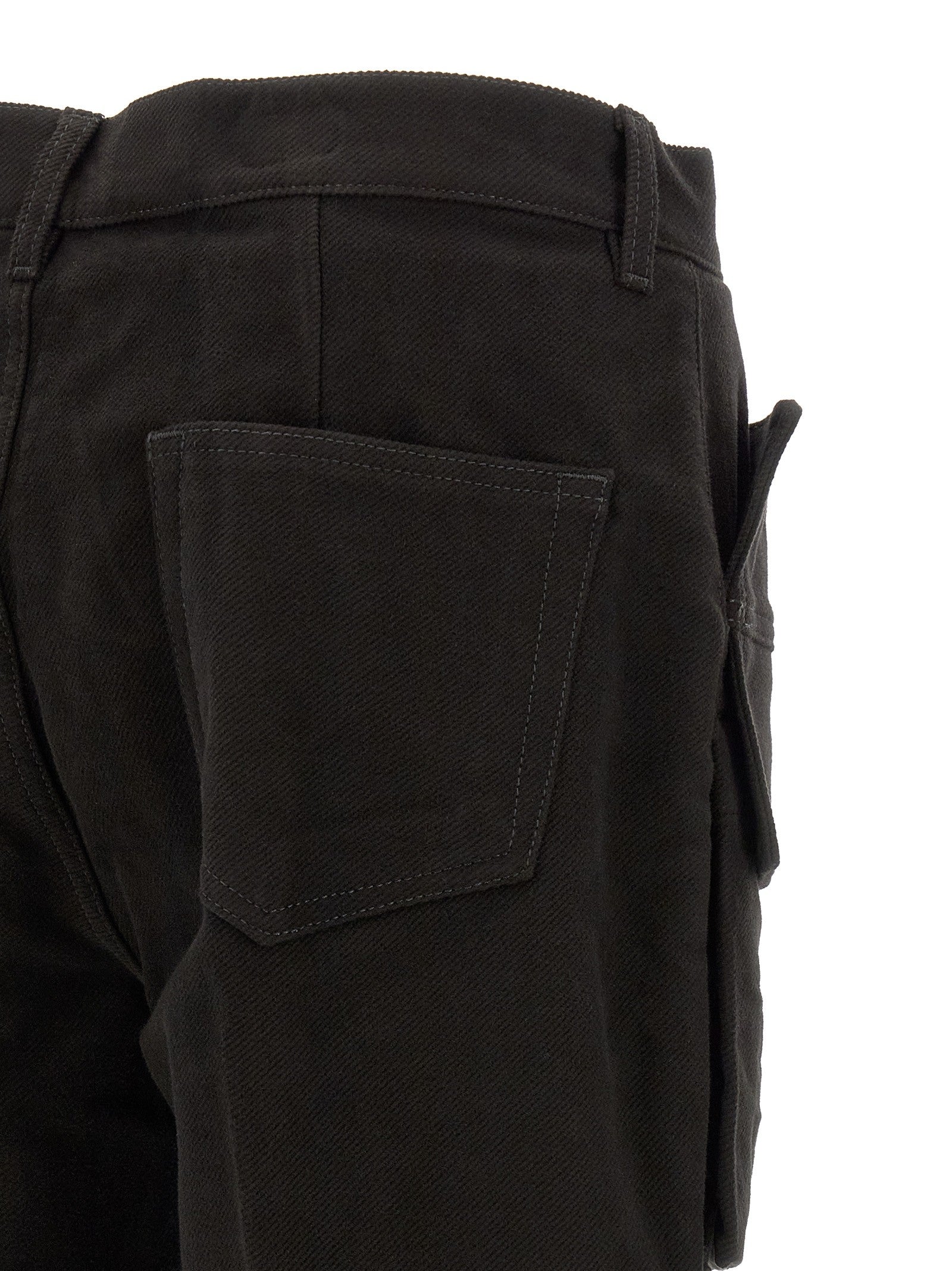 Rick Owens Cargo Bolan Cutoffs Pants Black