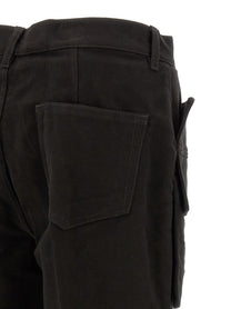 Rick Owens Cargo Bolan Cutoffs Pants Black