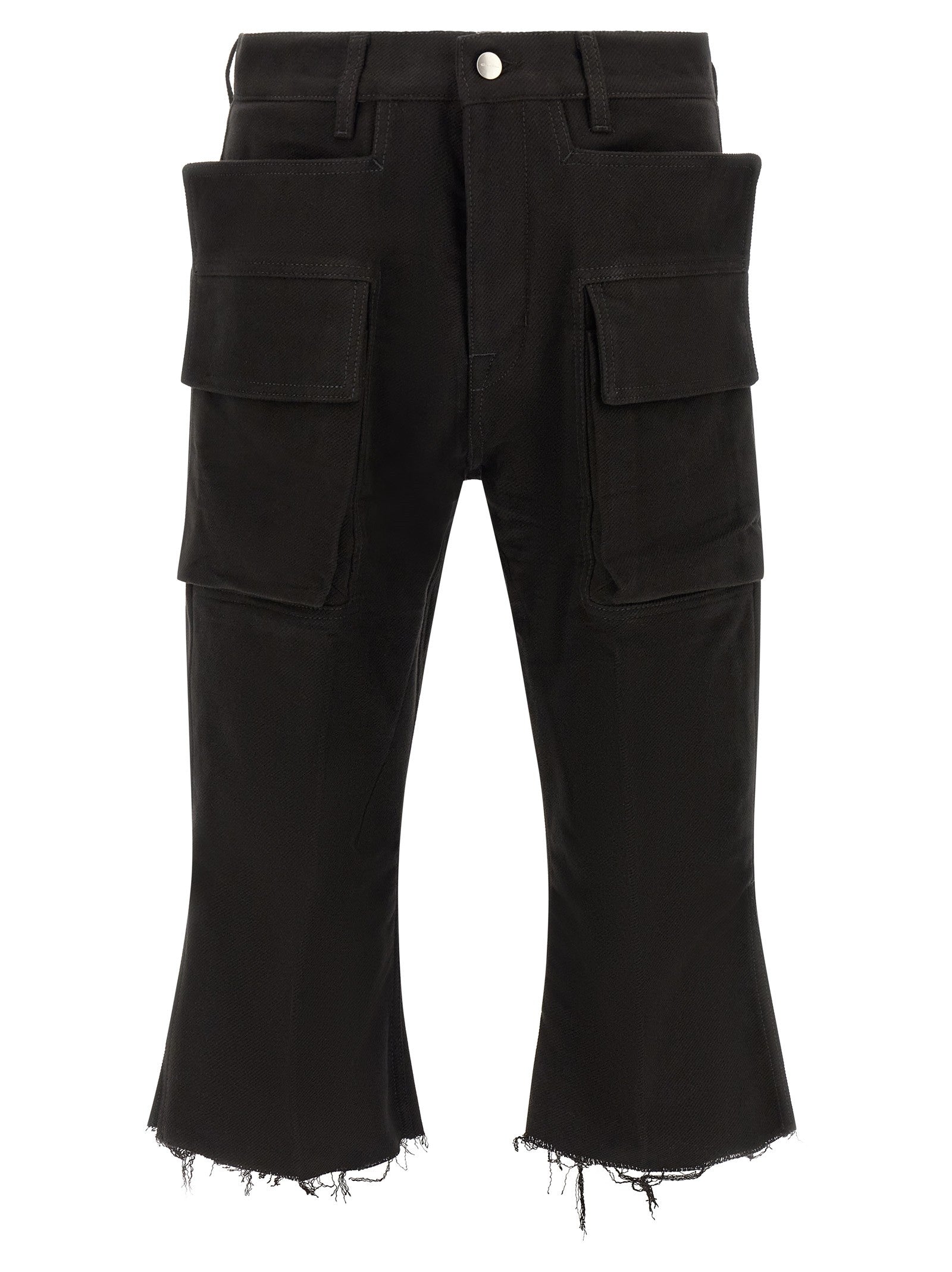 Rick Owens Cargo Bolan Cutoffs Pants Black