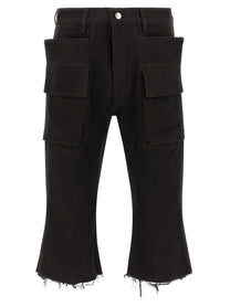 Rick Owens Cargo Bolan Cutoffs Pants Black