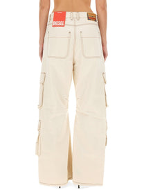 Diesel Women's Cargo Leggings Sire White Diesel