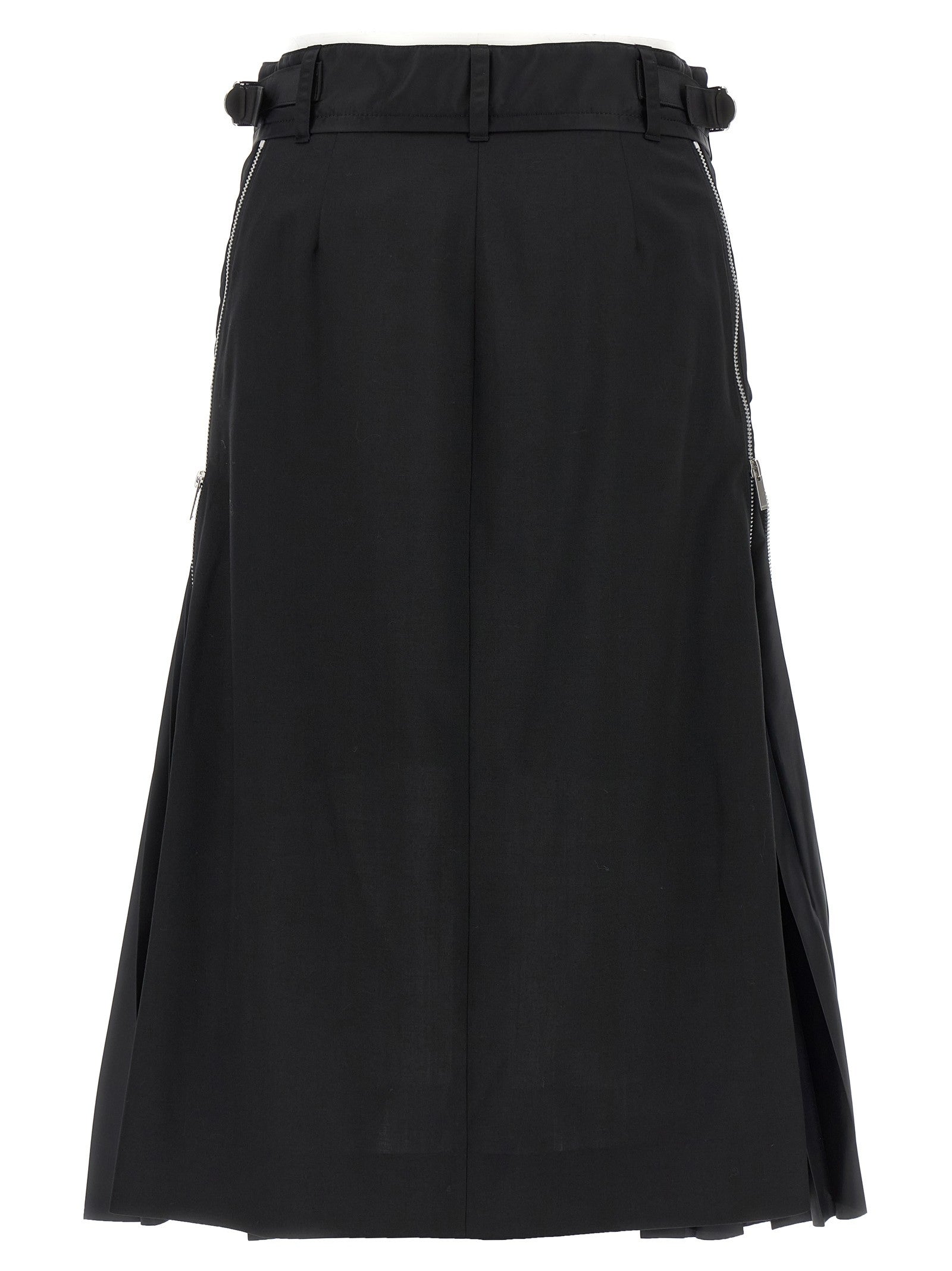 Sacai Cargo Mix Skirt Black