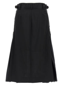 Sacai Cargo Mix Skirt Black