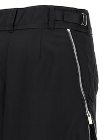 Sacai Cargo Mix Skirt Black