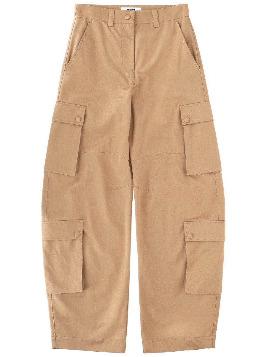 msgm Women's Cargo Pants Beige msgm