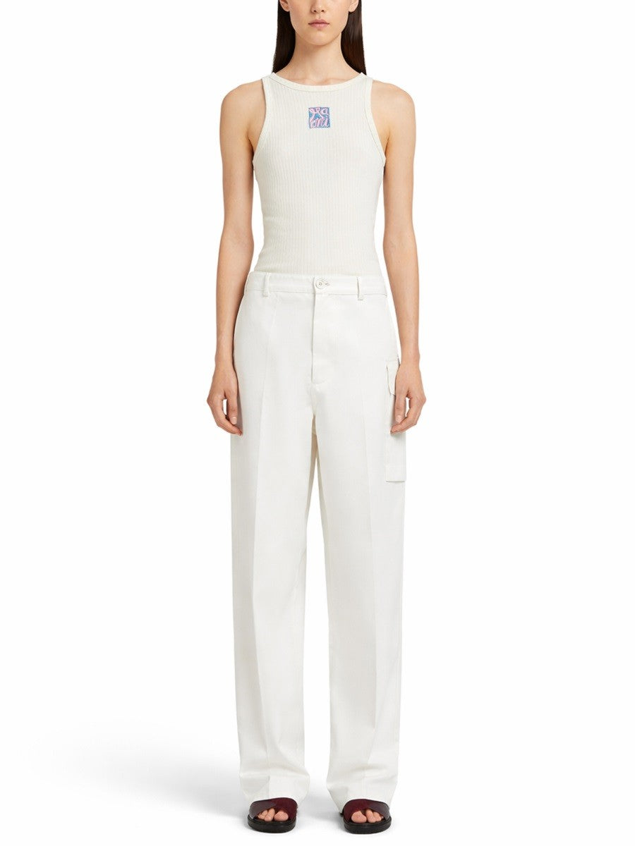 Marni Women's Cargo Pocket Pants White