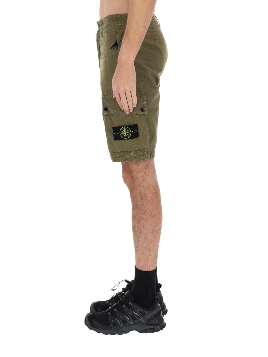 Stone Island Men's Cargo Shorts Green