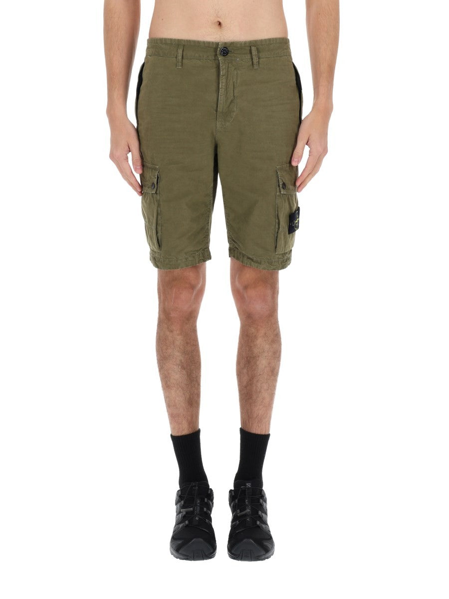 Stone Island Men's Cargo Shorts Green