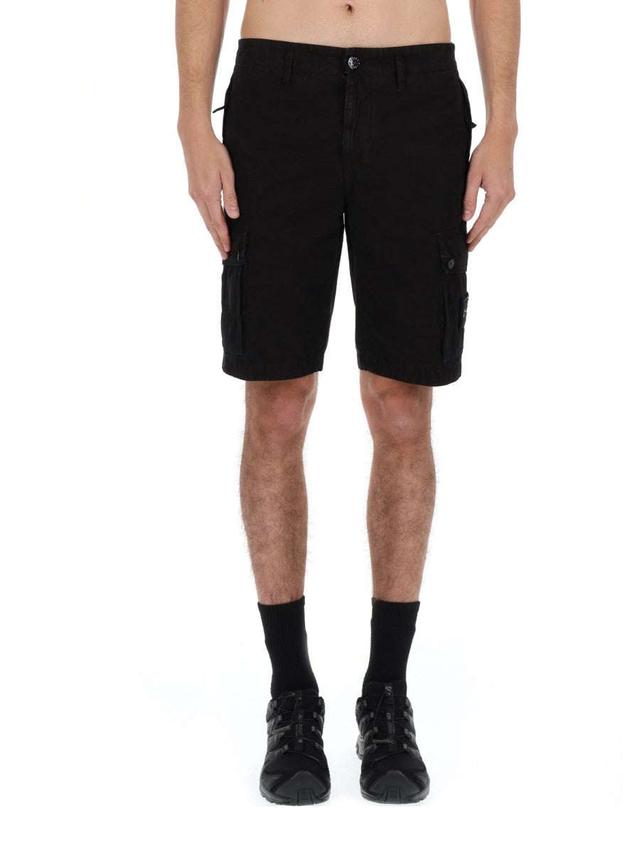 Stone Island Men's Cargo Shorts Black