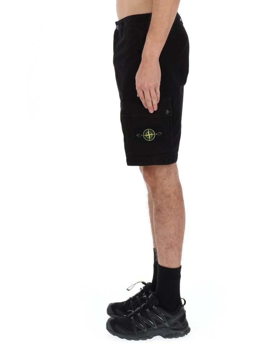 Stone Island Men's Cargo Shorts Black