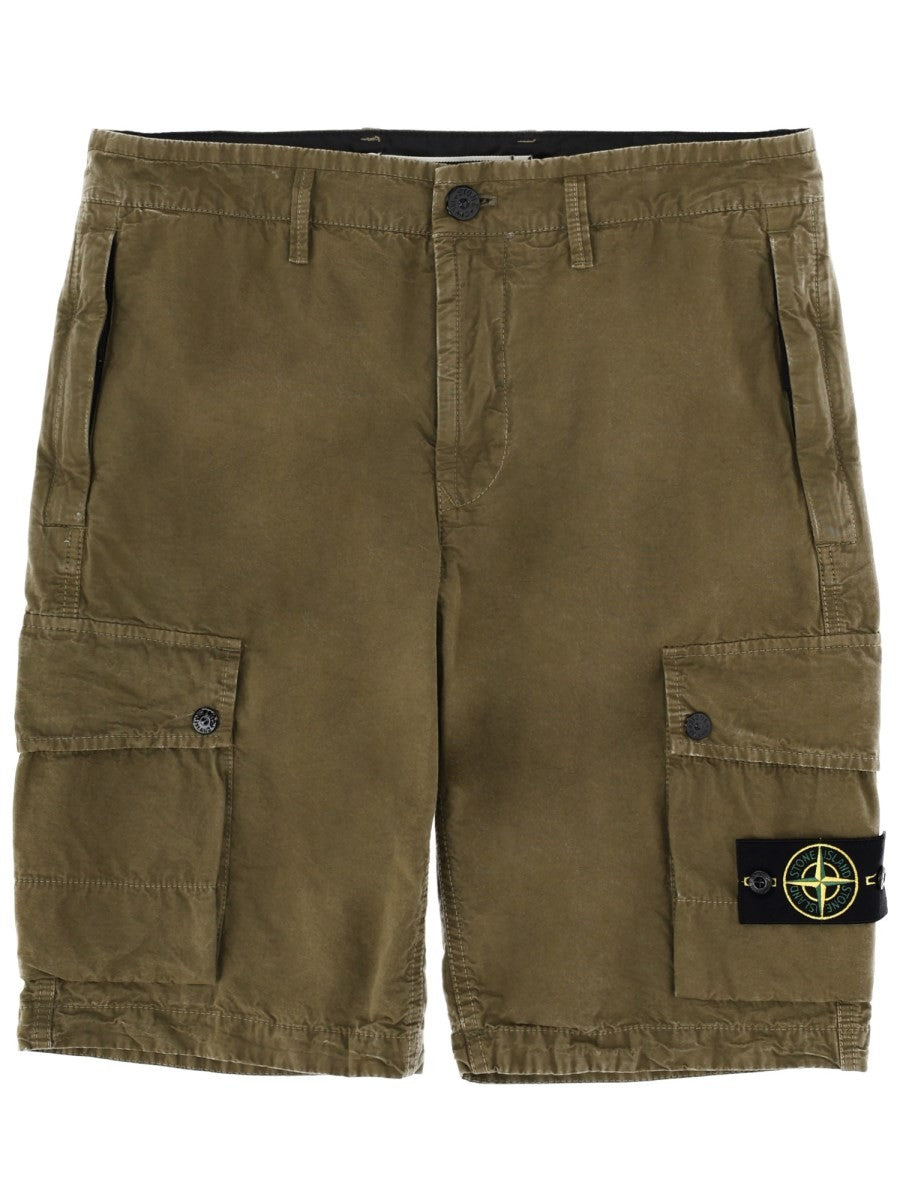 Stone Island Men's Cargo Shorts Green