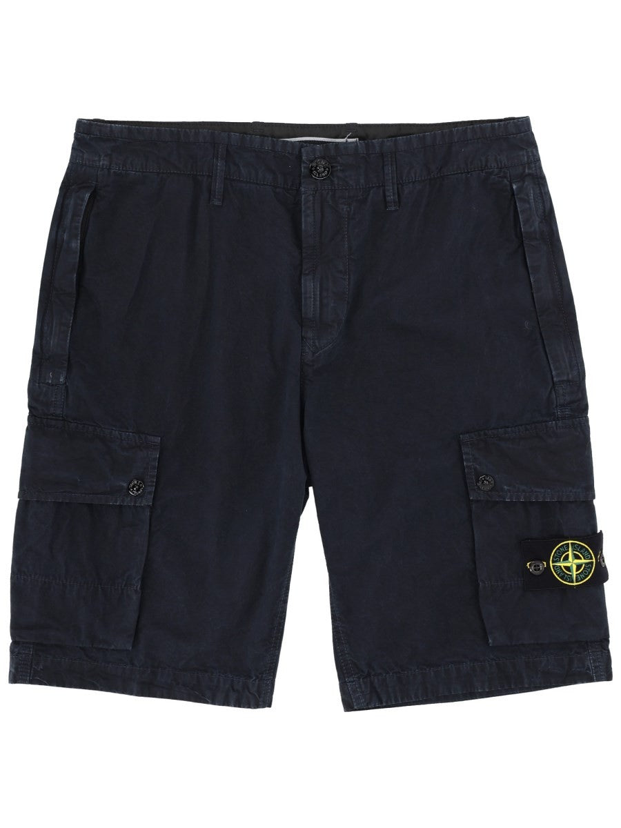 Stone Island Men's Cargo Shorts Blue
