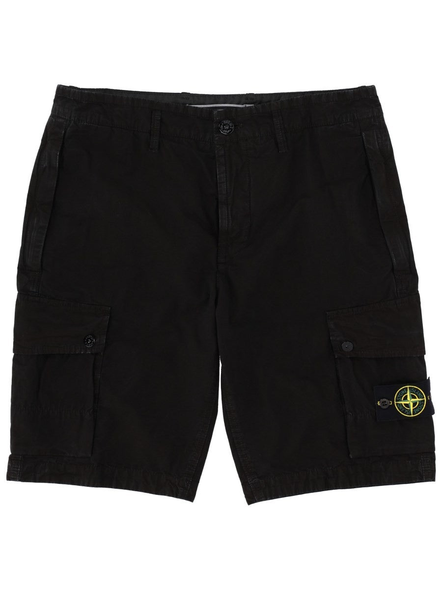 Stone Island Men's Cargo Shorts Black