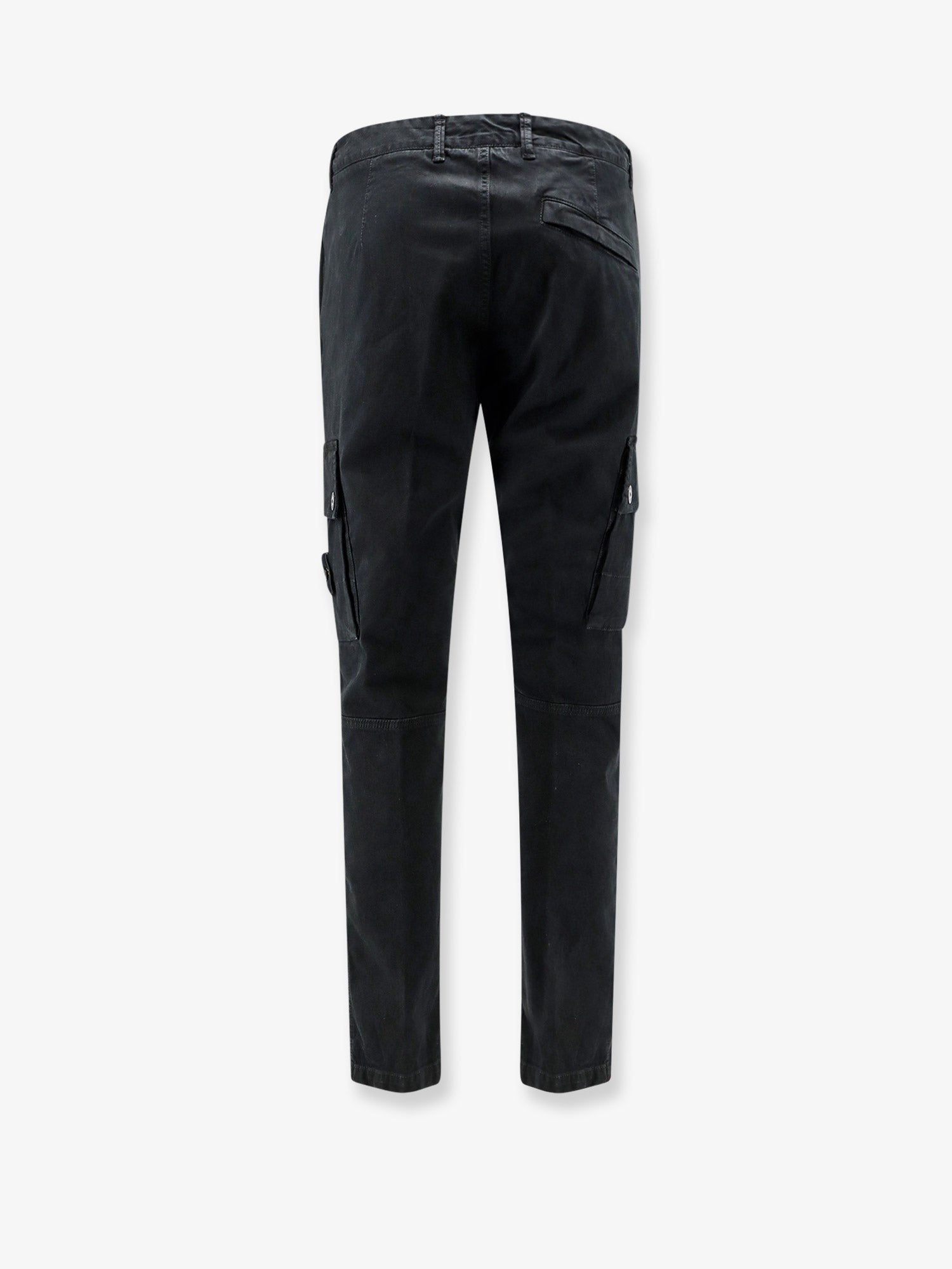 Stone Island Men's Cargo Stretch Organic Cotton Trousers Black