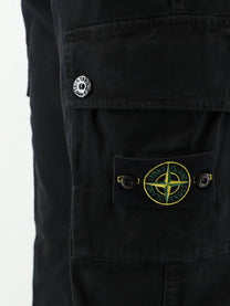 Stone Island Men's Cargo Stretch Organic Cotton Trousers Black