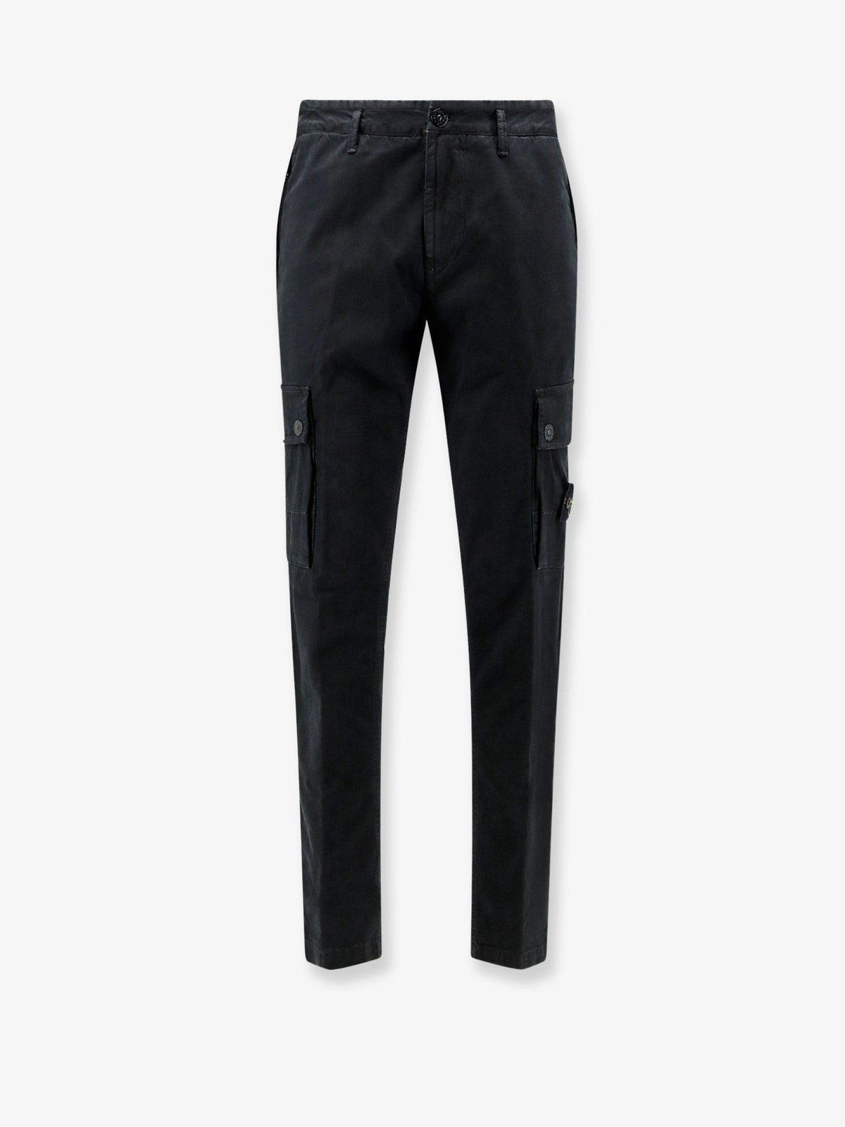 Stone Island Men's Cargo Stretch Organic Cotton Trousers Black