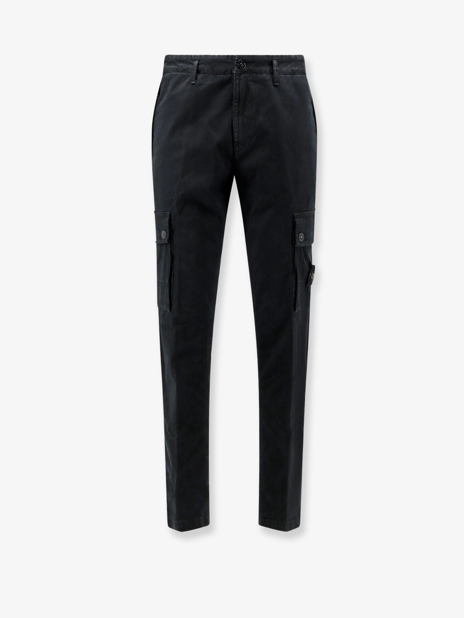 Stone Island Men's Cargo Stretch Organic Cotton Trousers Black