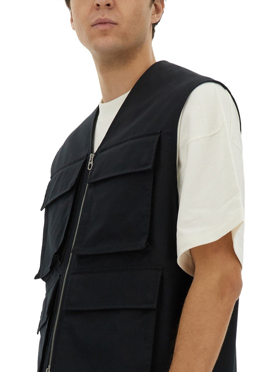 Jil Sander Men's Cargo Vest Black Jil Sander