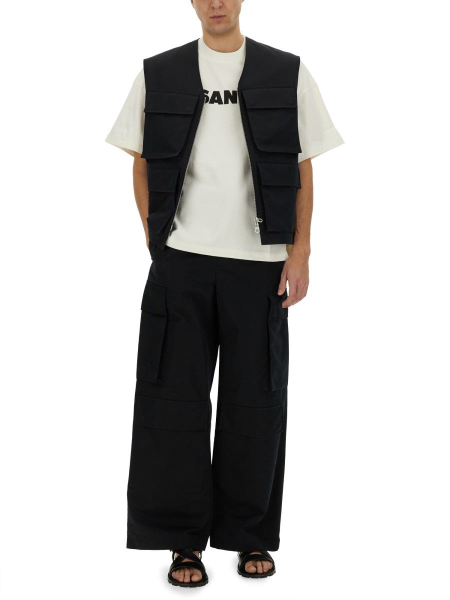 Jil Sander Men's Cargo Vest Black Jil Sander