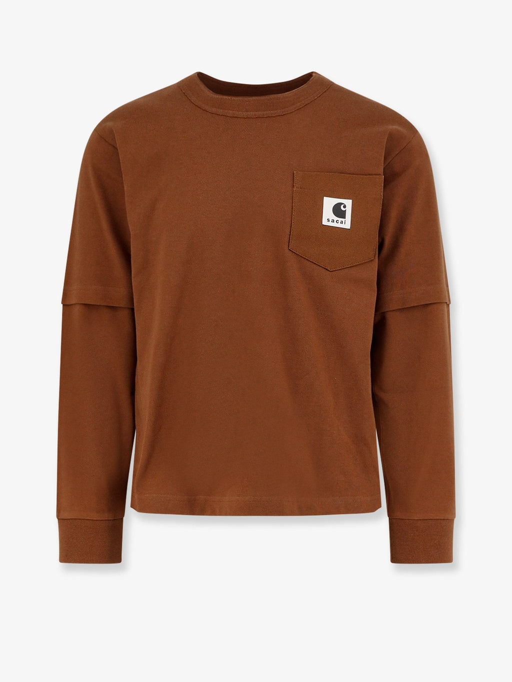 Sacai Men's Shirt Capsule Sacai Carhartt Wip Brown