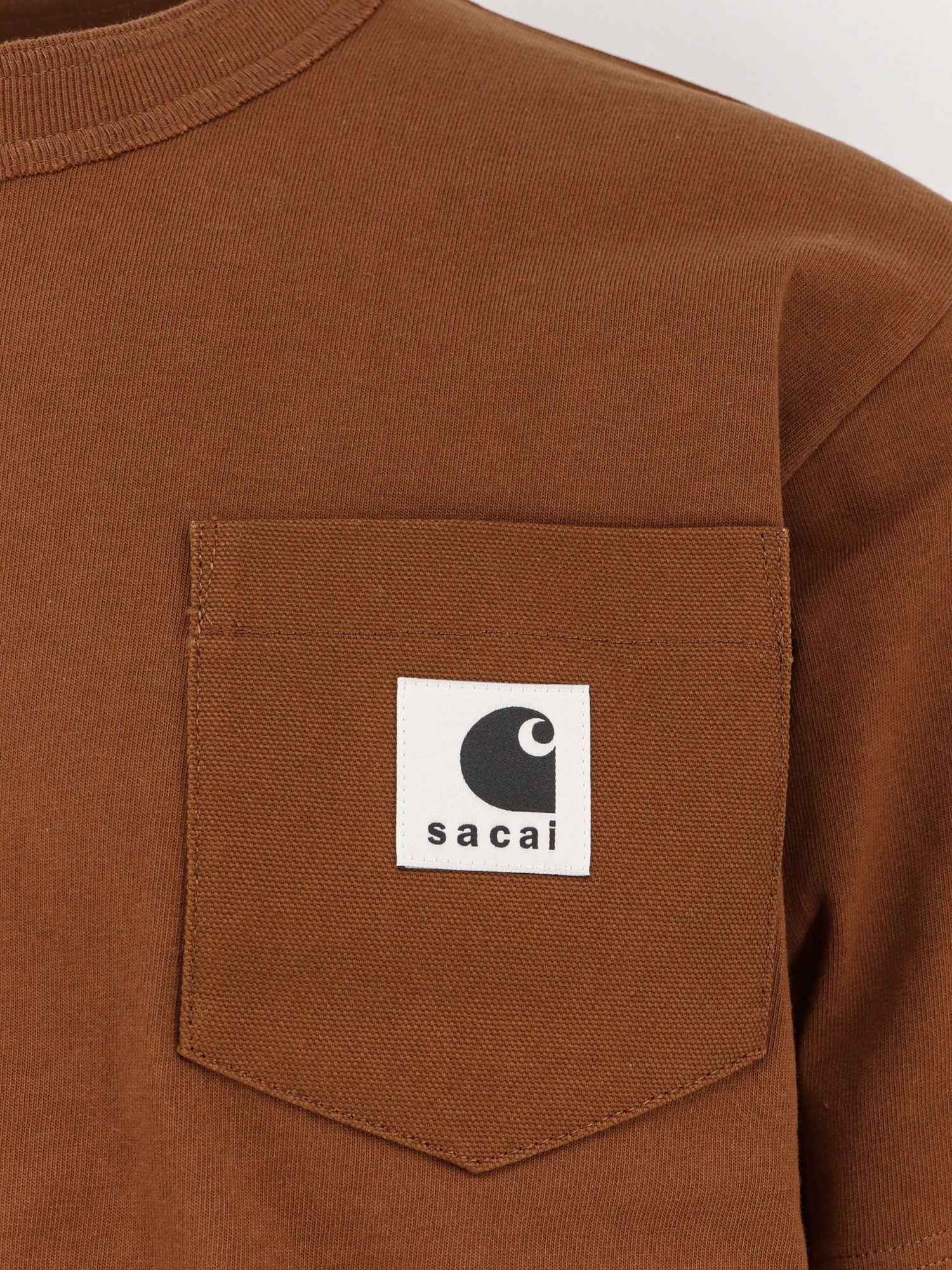 Sacai Men's Carhartt Wip Cotton Jersey Shirt Beige