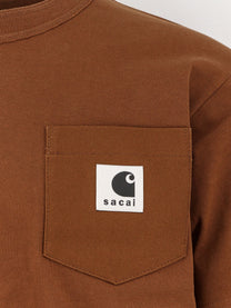 Sacai Men's Carhartt Wip Cotton Jersey Shirt Beige