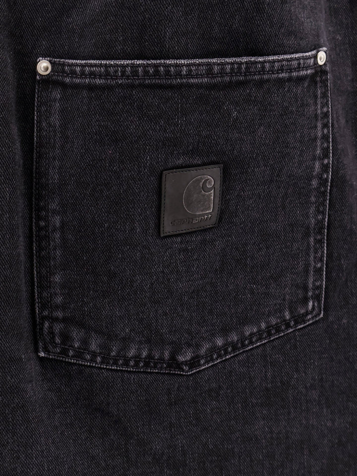 Carhartt Wip - Rivet Tote Black Denim Bag - Home->Man->Bags->Shoulder bags