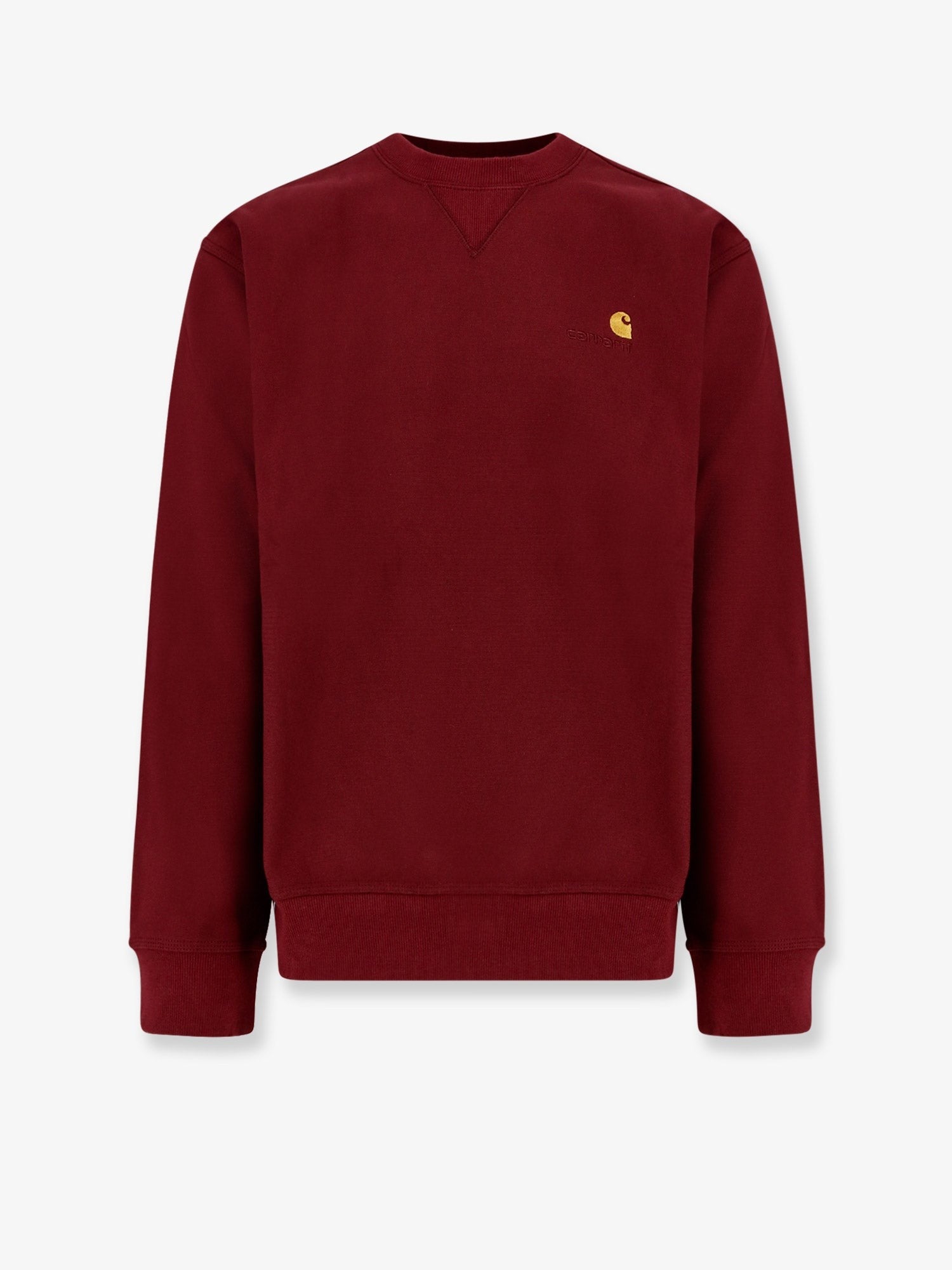 Carhartt Wip - American Script Cotton Blend Sweatshirt With Embroidered Logo - Home->Man->Clothing->sweatshirts