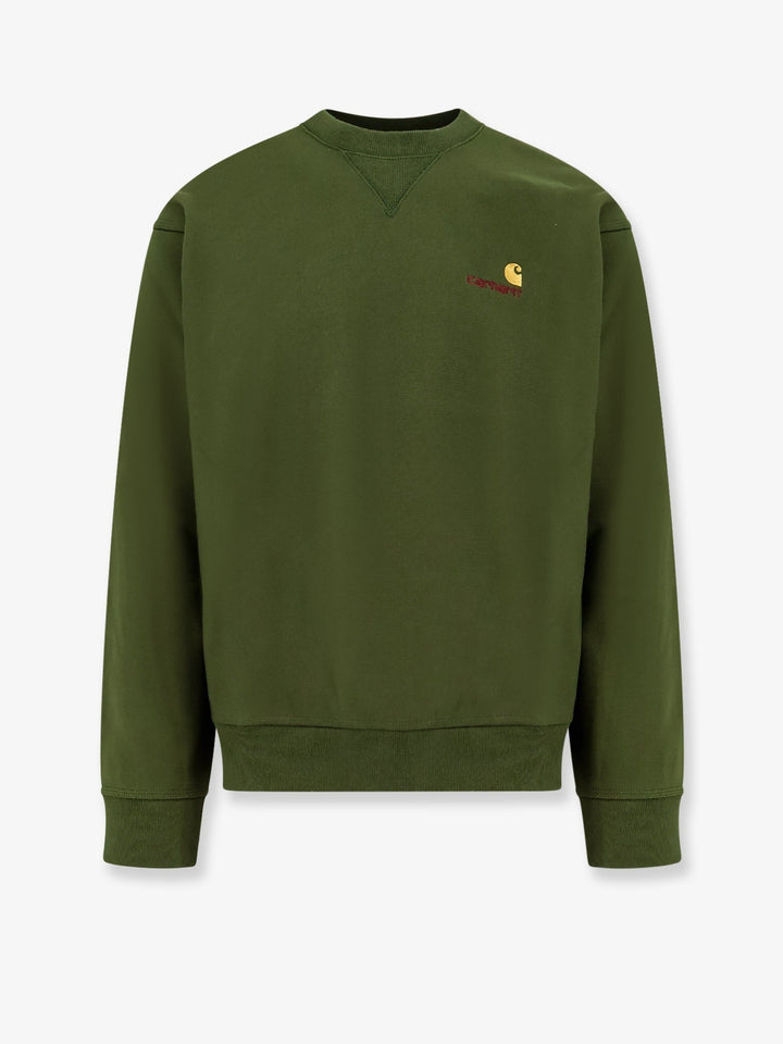 Carhartt Wip - American Script Cotton Blend Sweatshirt With Embroidered Logo - Home->Man->Clothing->sweatshirts
