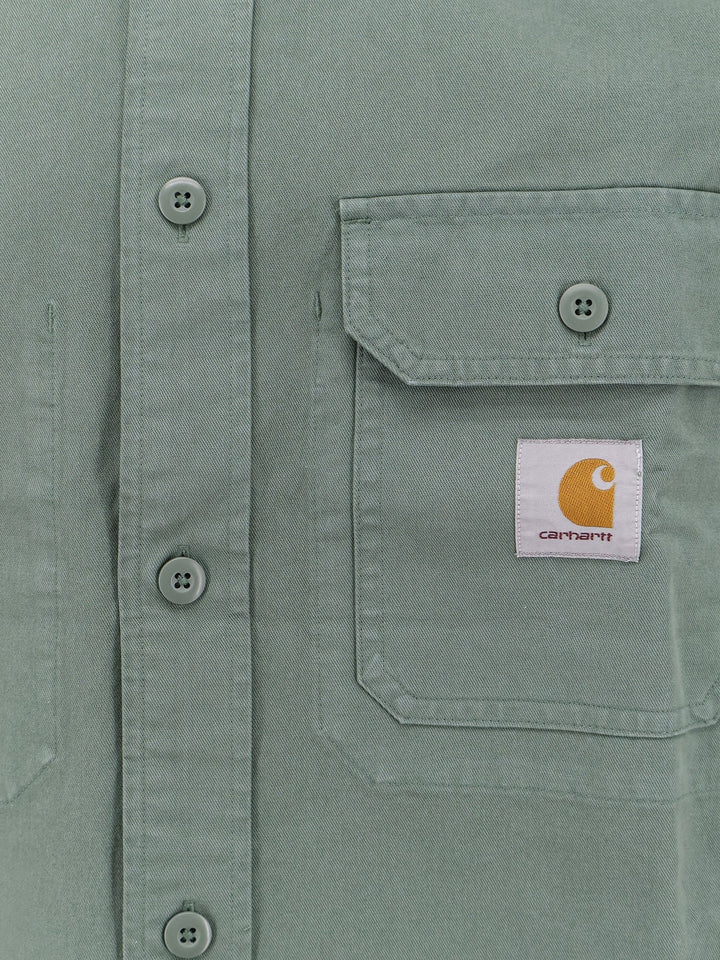 Carhartt Wip - Cotton Shirt With Logo Patch - Home->Man->Clothing->Shirts